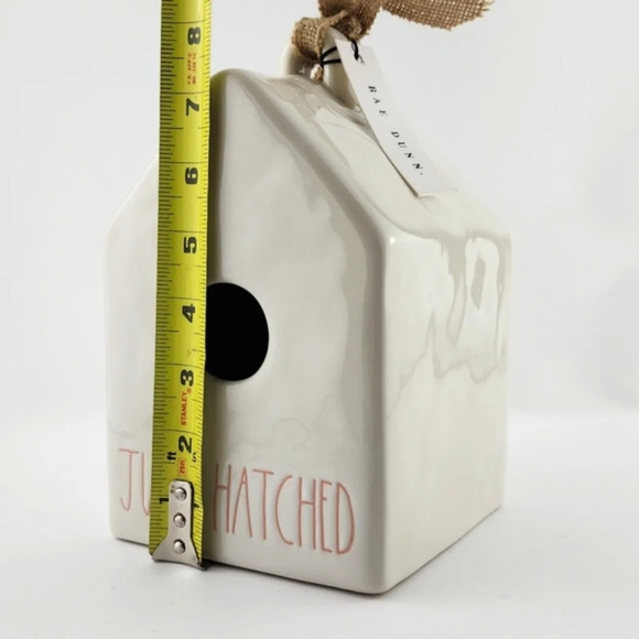 Rae Dunn  Artisan Collection Ceramic White Birdhouse Large Letters JUST HATCHED - Picture 9 of 11